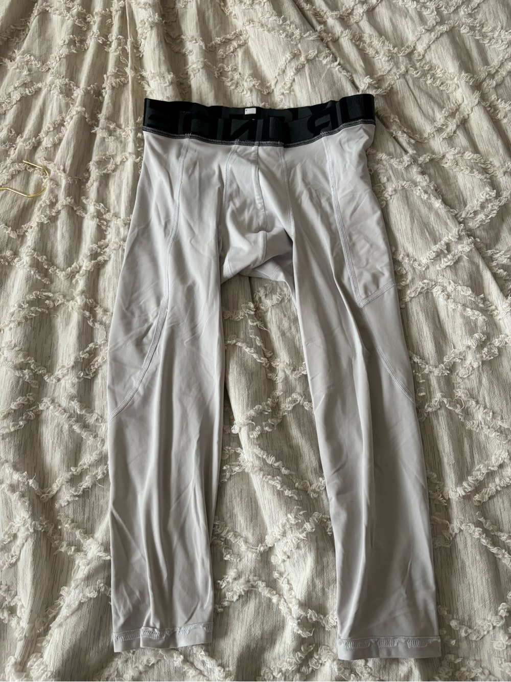 Under Armour HeatGear Men’s Compression Leggings White Size L